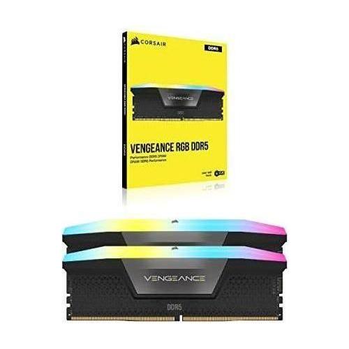 CORSAIR VENGEANCE RGB DDR5 RAM 32GB (2x16GB) 6000MHz CL30 AMD EXPO iCUE Compatible Computer Memory - Gray (CMH32GX5M2B6000Z30K)