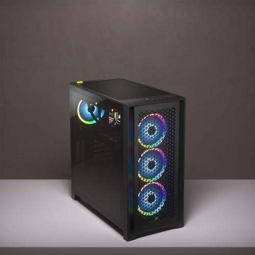 CORSAIR 4000D AIRFLOW Tempered Glass Mid-Tower ATX Case - High-Airflow - Cable Management System - Spacious Interior - Two Included 120 mm Fans - Black