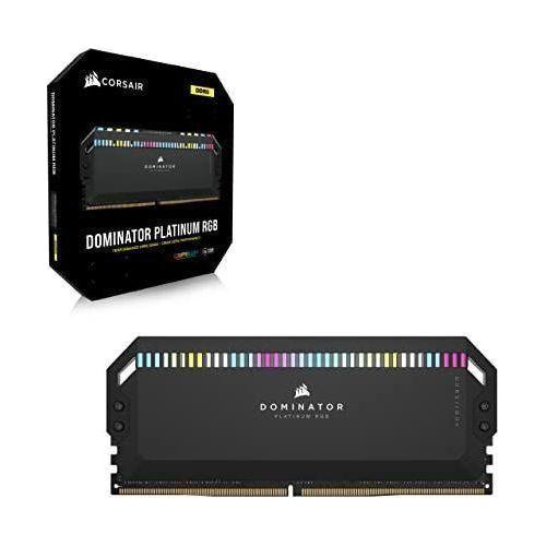 CORSAIR DOMINATOR PLATINUM RGB DDR5 RAM 64GB (2x32GB) 5200MHz CL40 Intel XMP iCUE Compatible Computer Memory - Black (CMT64GX5M2B5200C40)