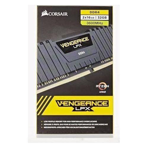 Corsair VENGEANCE LPX 32GB (2 x 16GB) DDR4 DRAM 3600MHz C18 AMD Ryzen Memory Kit - Black