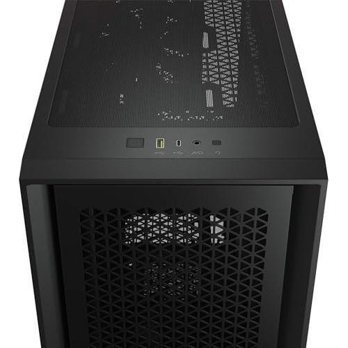 CORSAIR 4000D AIRFLOW Tempered Glass Mid-Tower ATX Case - High-Airflow - Cable Management System - Spacious Interior - Two Included 120 mm Fans - Black