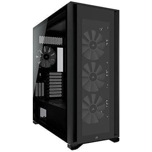 CORSAIR iCUE 7000X RGB Full-Tower ATX PC Case – Three Tempered Glass Panels – Spacious Interior – Easy Cable Management – 4x CORSAIR SP140 RGB ELITE Fans Included – Black