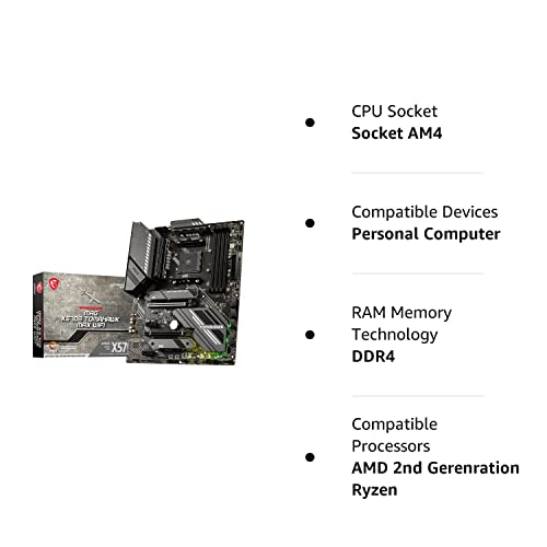 MSI MAG X570S Tomahawk WiFi Motherboard (AMD AM4, DDR4, PCIe 4.0, SATA 6Gb/s, M.2, USB 3.2 Gen 2, AC Wi-Fi 6, HDMI, ATX)