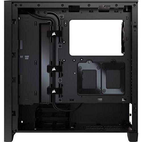 CORSAIR 4000D AIRFLOW Tempered Glass Mid-Tower ATX Case - High-Airflow - Cable Management System - Spacious Interior - Two Included 120 mm Fans - Black