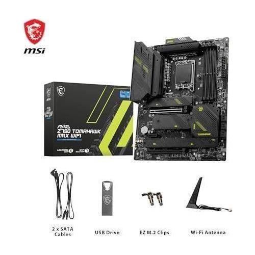 MSI MAG Z790 Tomahawk MAX WiFi Gaming Motherboard (Supports 12th/13th/14th Gen Intel Processors, LGA 1700, DDR5, PCIe 5.0, M.2, SATA 6G, 2.5Gbps LAN, USB 3.2 Gen2, Wi-Fi 7, Bluetooth 5.4, ATX)
