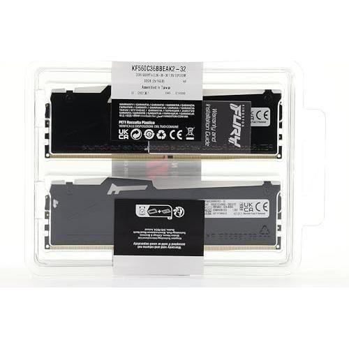 Kingston Fury Beast RGB 32GB (2x16GB) 6000MT/s DDR5 CL36 Desktop Memory Kit of 2 | Infrared Sync Technology | AMD Expo | Plug N Play | KF560C36BBEAK2-32