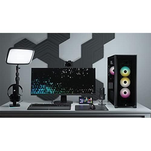 CORSAIR iCUE 7000X RGB Full-Tower ATX PC Case – Three Tempered Glass Panels – Spacious Interior – Easy Cable Management – 4x CORSAIR SP140 RGB ELITE Fans Included – Black