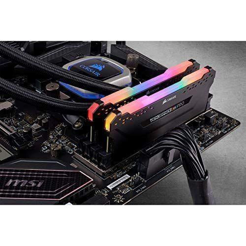 Corsair Vengeance RGB PRO 64GB (2x32GB) DDR4 3600 (PC4-28800) C18 Desktop Memory – Black,CMW64GX4M2D3600C18