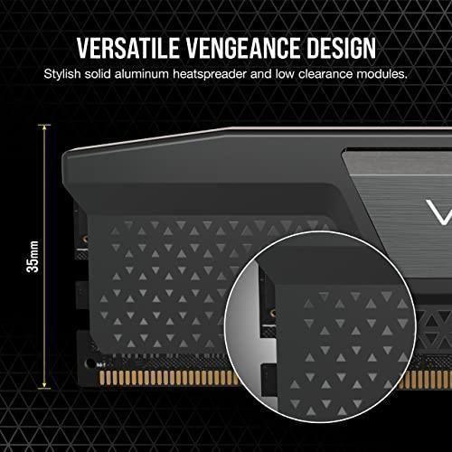 CORSAIR Vengeance DDR5 RAM 32GB (2x16GB) 6000MHz CL30 Intel XMP iCUE Compatible Computer Memory - Black (CMK32GX5M2B6000C30)