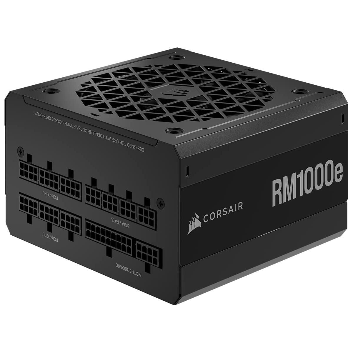 Corsair RM1000e Fully Modular Low-Noise ATX Power Supply (Dual EPS12V Connectors, Low-Noise, 105°C-Rated Capacitors, 80 PLUS Gold-Certified Efficiency, Modern Standby Support) Black