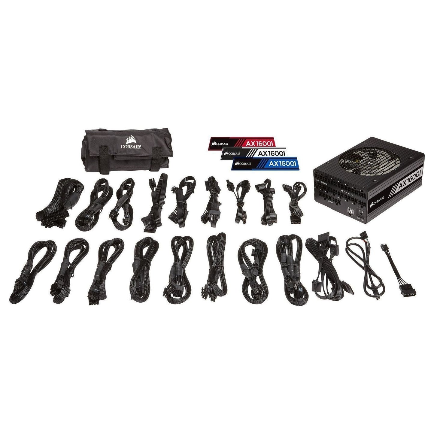 Corsair AXi Series, AX1600i, 1600 Watt, 80+ Titanium Certified, Fully Modular - Digital Power Supply (CP-9020087-NA)