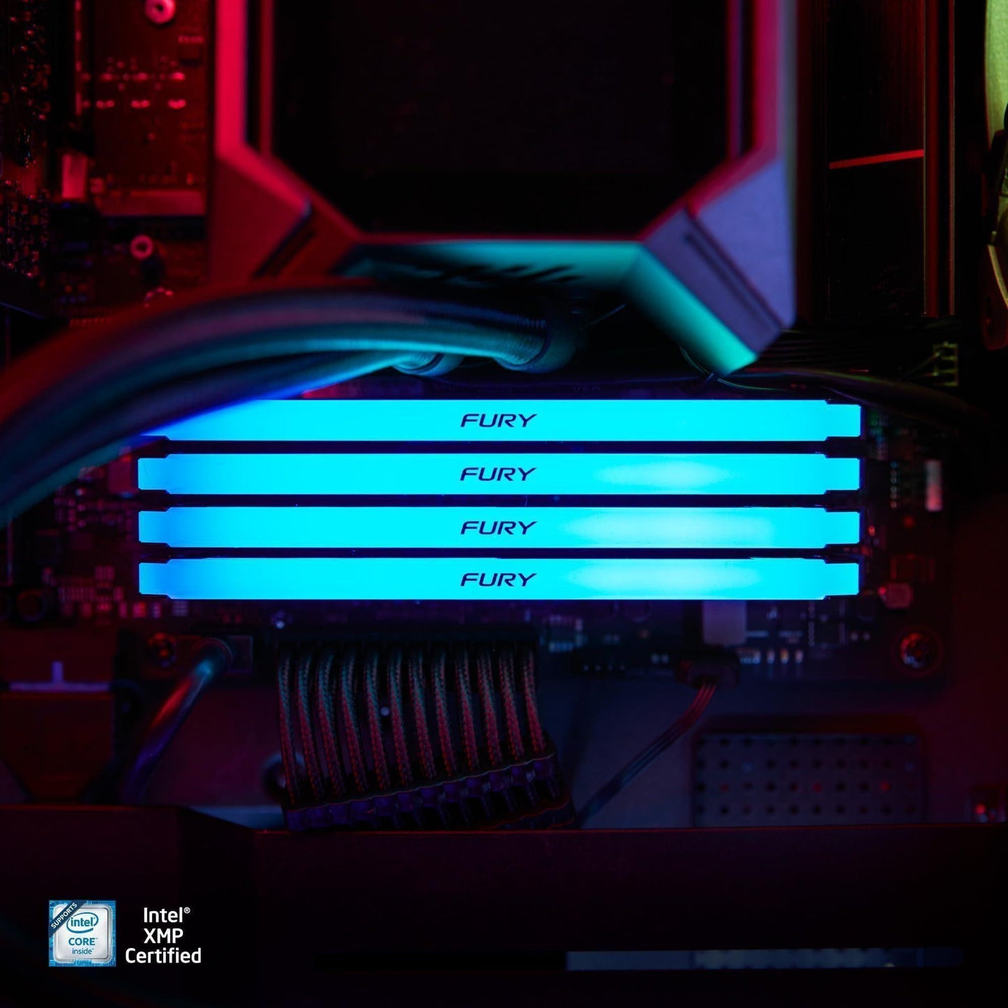 Kingston FURY Beast 32GB (2x16GB) 3200MT/s DDR4 CL16 Desktop Memory Kit of 2 | Intel XMP | AMD Ryzen | Plug n Play | RGB Infrared Syncing | KF432C16BB2AK2/32