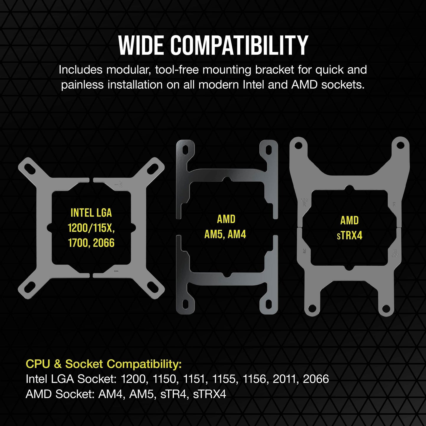 Corsair iCUE H150i Elite CAPELLIX XT Desktop Liquid CPU Cooler - Three AF120 RGB Elite Fans - 360mm Radiator - Intel® LGA 1700, 1200, 115X, 2066, AMD® AM5, AM4 - Included iCUE Commander CORE - Black