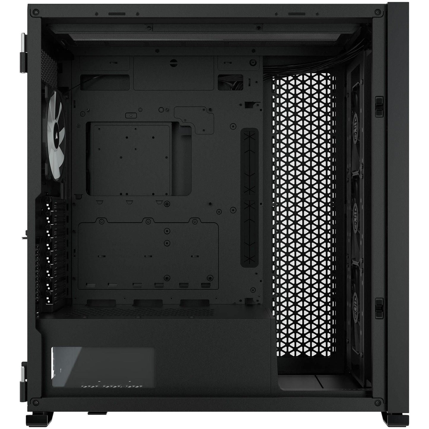 CORSAIR iCUE 7000X RGB Full-Tower ATX PC Case – Three Tempered Glass Panels – Spacious Interior – Easy Cable Management – 4x CORSAIR SP140 RGB ELITE Fans Included – Black