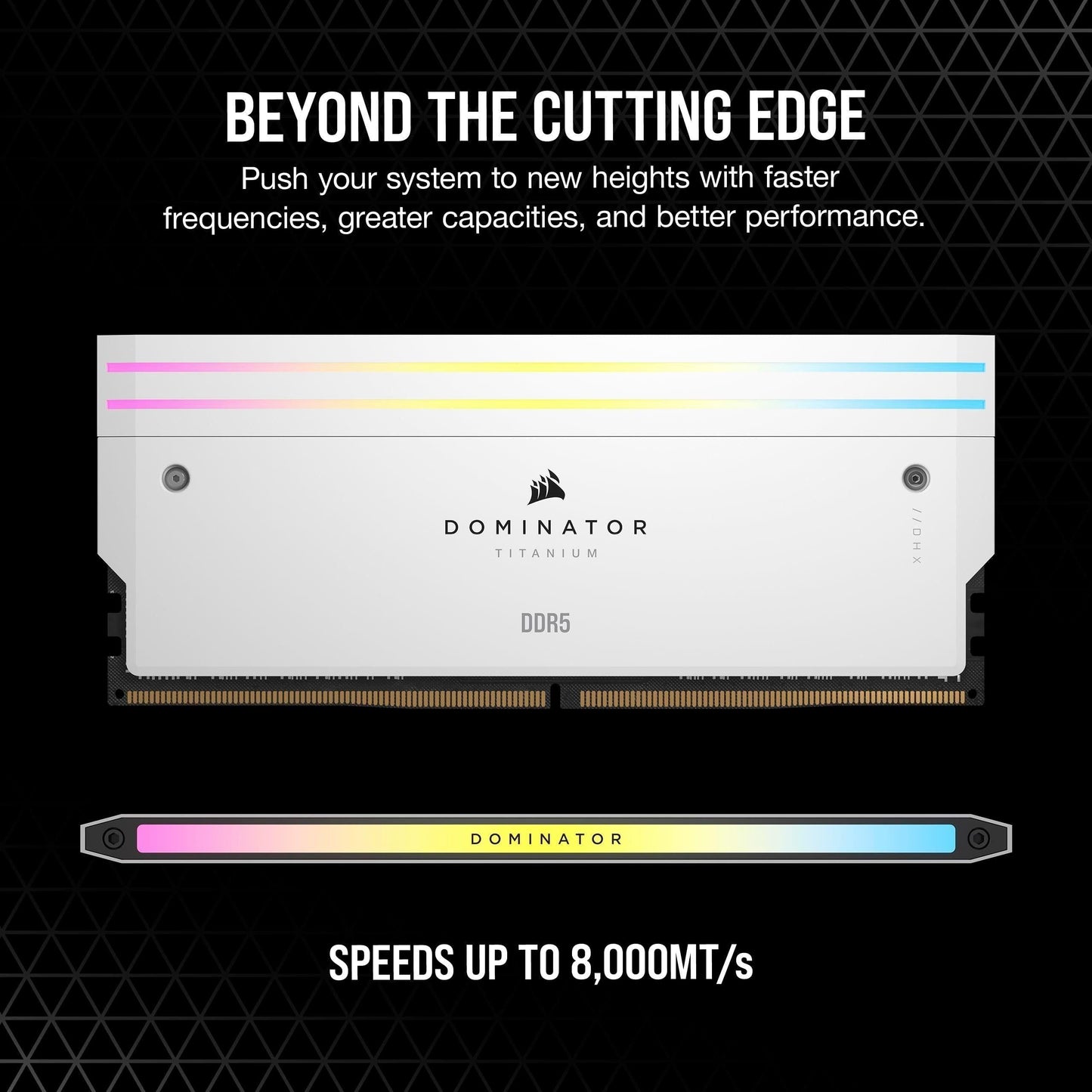 CORSAIR DOMINATOR TITANIUM RGB DDR5 RAM 32GB (2x16GB) DDR5 6000MHz CL30 Intel XMP iCUE Compatible Computer Memory - White (CMP32GX5M2B6000C30W)