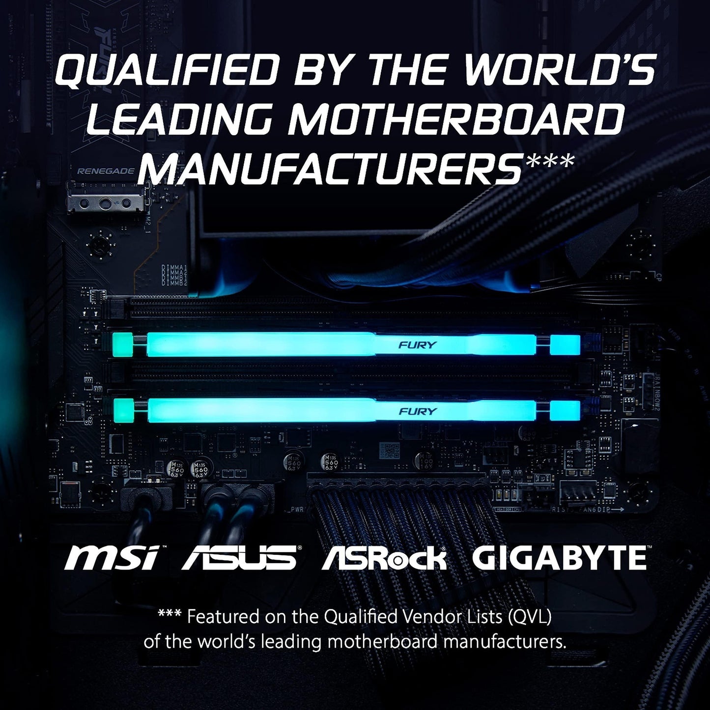 Kingston Fury Beast RGB 32GB (2x16GB) 6000MT/s DDR5 CL36 Desktop Memory Kit of 2 | Infrared Sync Technology | AMD Expo | Plug N Play | KF560C36BBEAK2-32