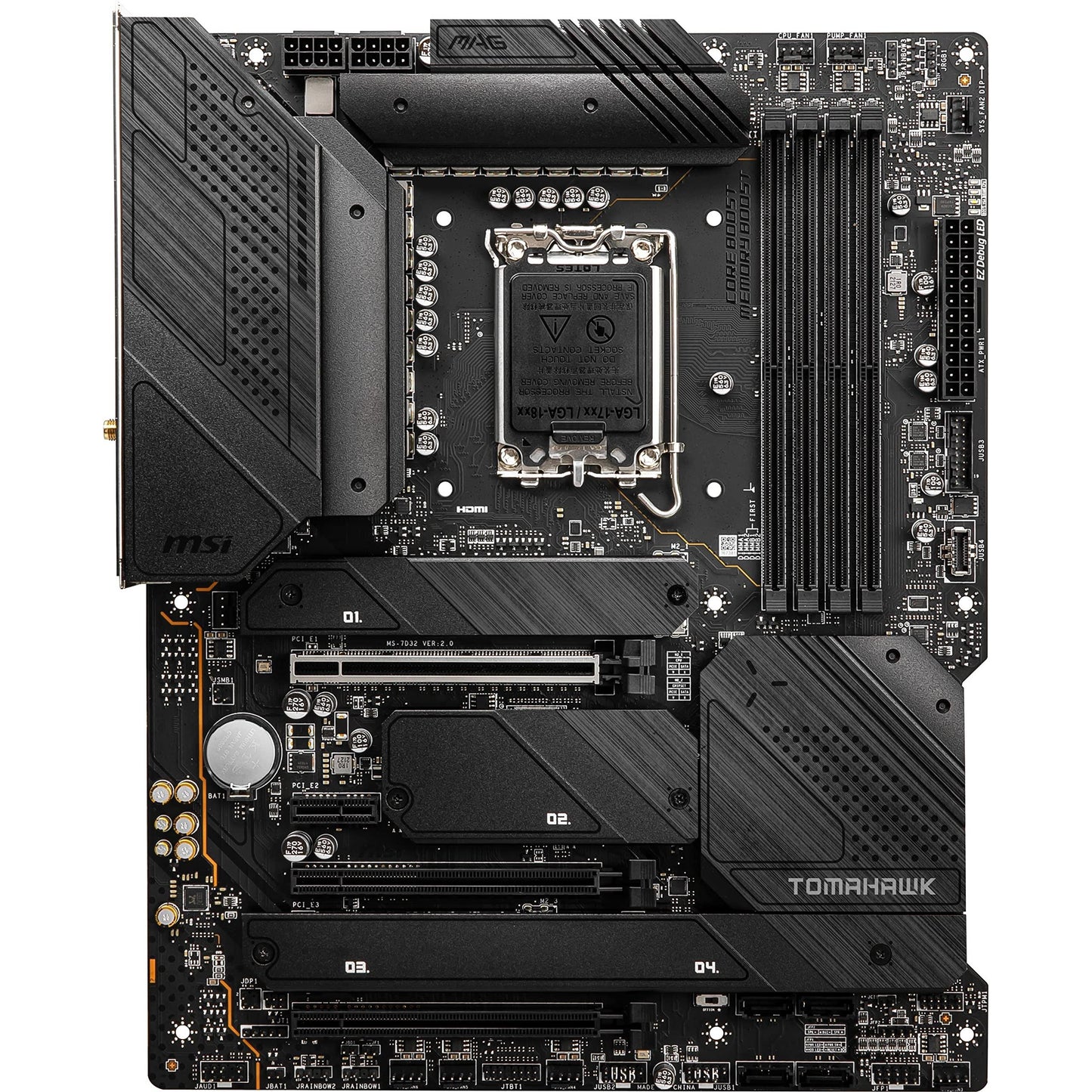 MSI MAG Z690 Tomahawk WiFi Gaming Motherboard (ATX, 12th Gen Intel Core, LGA 1700 Socket, DDR5, PCIe 5, 2.5G LAN, M.2 Slots, Wi-Fi 6E)