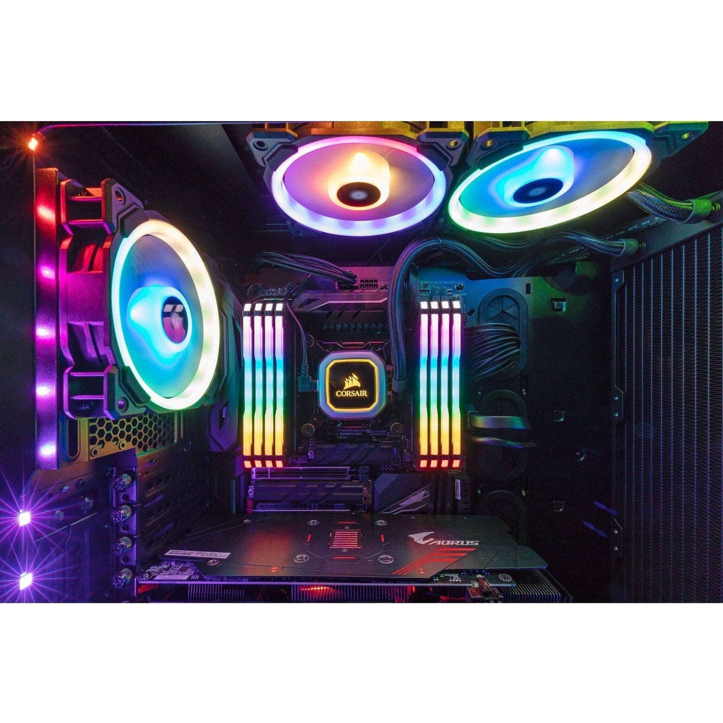 Corsair Vengeance RGB Pro 32GB (2x16GB) DDR4 3600 (PC4-28800) C18 AMD Optimized Memory – Black