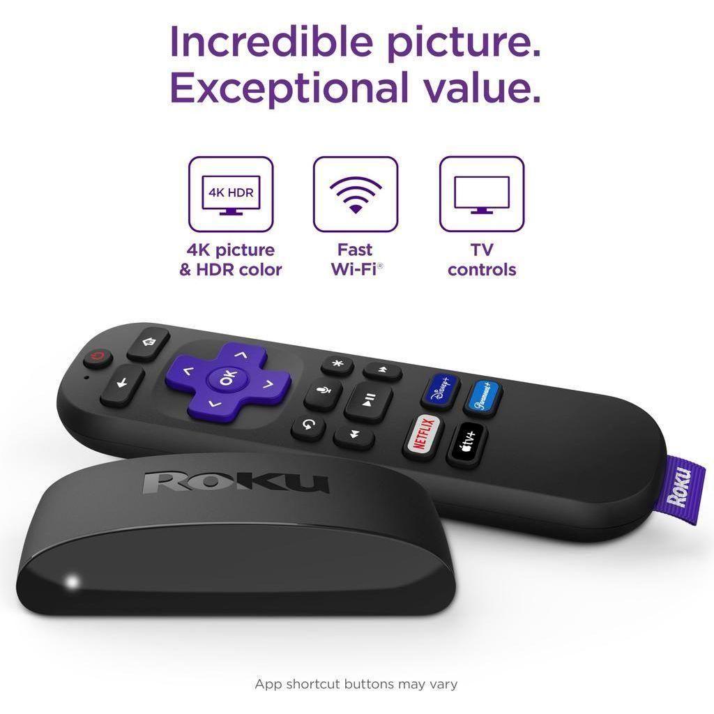 Roku Express 4K+ | Roku Streaming Device 4K/HDR, Roku Voice Remote, Free & Live TV