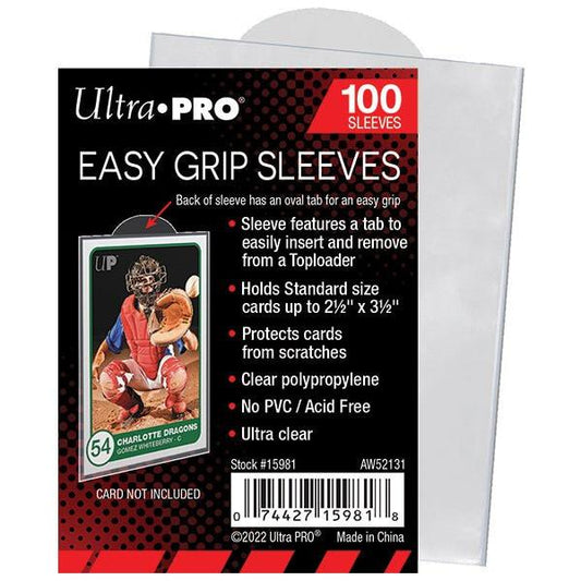Card Sleeves: 2-1/2" X 3-1/2" Easy Grip Sleeves (100ct) - Select Tronix