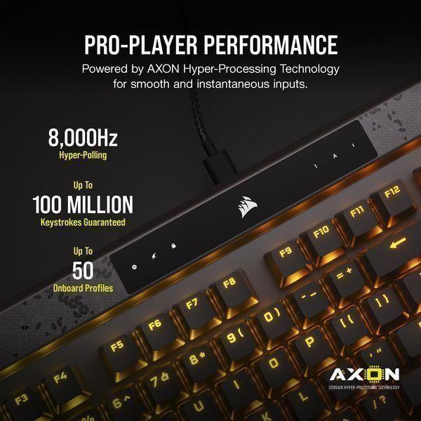 CORSAIR K70 MAX RGB Magnetic-Mechanical Wired Gaming Keyboard - Adjustable Actuation MGX Switches - Rapid Trigger Mode - PBT Double-Shot Keycaps - iCUE Compatible - QWERTY NA Layout - Black - Select Tronix