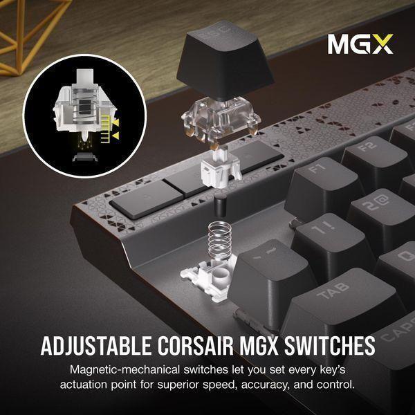 CORSAIR K70 MAX RGB Magnetic-Mechanical Wired Gaming Keyboard - Adjustable Actuation MGX Switches - Rapid Trigger Mode - PBT Double-Shot Keycaps - iCUE Compatible - QWERTY NA Layout - Black - Select Tronix