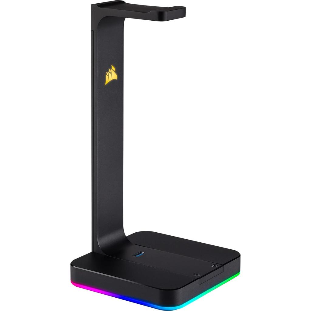 Corsair ST100 RGB Premium Headset Stand with 7.1 Surround Sound - 3.5mm and 2xUSB 3.0,Aluminum - Select Tronix