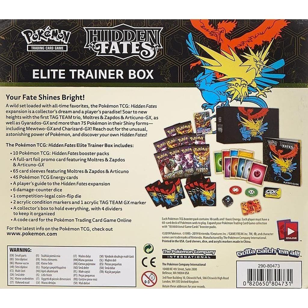 Pokémon TCG: Hidden Fates Elite Trainer Box, Multi - Select Tronix