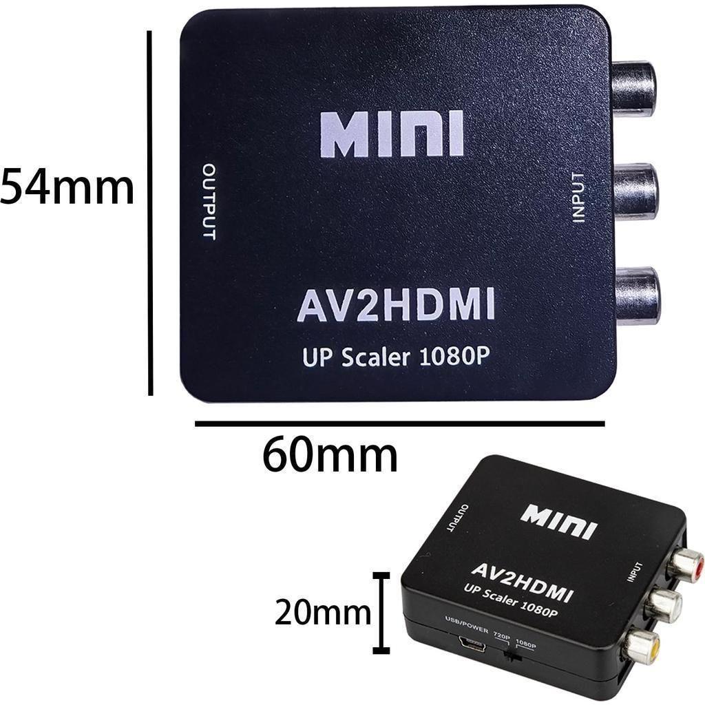 PUTELTAL RCA to HDMI Converter, AV to HDMI Converter Pack Set, 1080P RCA Composite CVBS Video Audio Converter Adapter for Wii PAL/NTSC/DVD Players/TV/PC/ PS3/ STB/Xbox VHS/VCR & More - Select Tronix