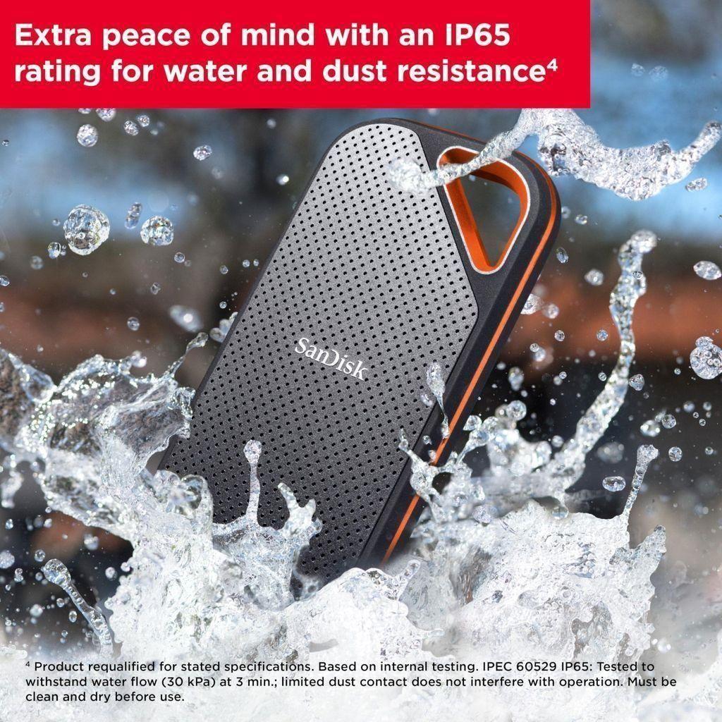 SanDisk 1TB Extreme PRO Portable SSD - Up to 2000MB/s - USB-C, USB 3.2 Gen 2x2, IP65 Water and Dust Resistance, Updated Firmware - External Solid State Drive - SDSSDE81-1T00-G25 - Select Tronix