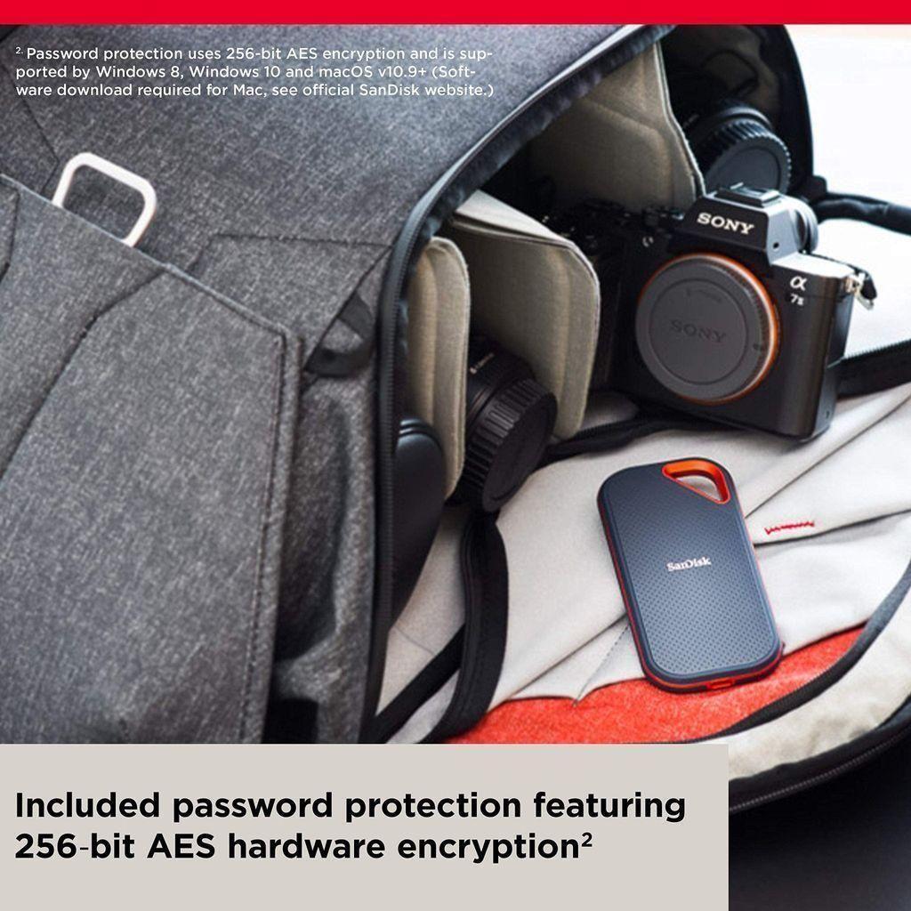 SanDisk 1TB Extreme PRO Portable SSD - Up to 2000MB/s - USB-C, USB 3.2 Gen 2x2, IP65 Water and Dust Resistance, Updated Firmware - External Solid State Drive - SDSSDE81-1T00-G25 - Select Tronix