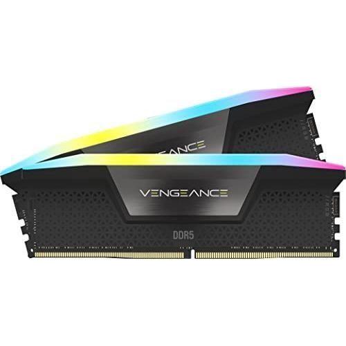 CORSAIR VENGEANCE RGB DDR5 RAM 32GB (2x16GB) 6000MHz CL30 AMD EXPO iCUE Compatible Computer Memory - Gray (CMH32GX5M2B6000Z30K)