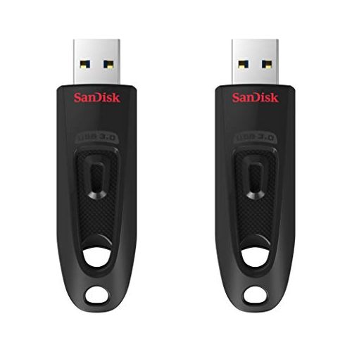 SanDisk 64GB 2-Pack Ultra USB 3.0 Flash Drive (2x64GB) - SDCZ48-064G-GAM462, Black