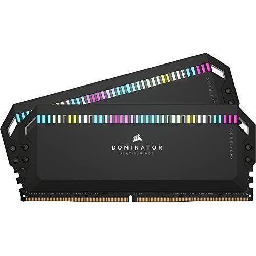 CORSAIR DOMINATOR PLATINUM RGB DDR5 RAM 64GB (2x32GB) 5200MHz CL40 Intel XMP iCUE Compatible Computer Memory - Black (CMT64GX5M2B5200C40)