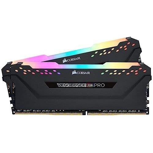 Corsair VENGEANCE RGB PRO DDR4 16GB (2x8GB) 3200MHz CL16 Intel XMP 2.0 iCUE Compatible Computer Memory - Black (CMW16GX4M2C3200C16)