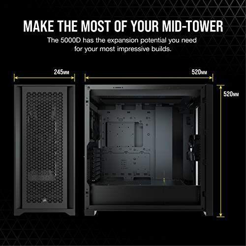 Corsair 5000D Airflow Tempered Glass Mid-Tower ATX PC Case - Black