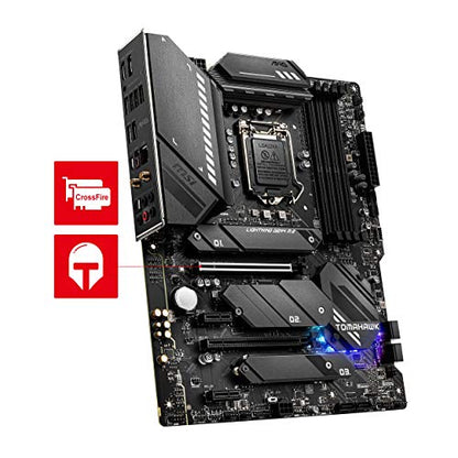 MSI MAG Z590 TOMAHAWK WIFI Gaming Motherboard (ATX, 11th/10th Gen Intel Core, LGA 1200 Socket, DDR4, PCIe 4, CFX, M.2 Slots, USB 3.2 Gen 2, Wi-Fi 6E, DP/HDMI, Mystic Light RGB)