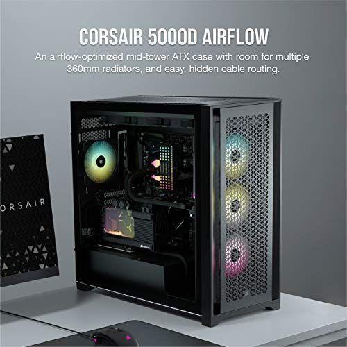 Corsair 5000D Airflow Tempered Glass Mid-Tower ATX PC Case - Black