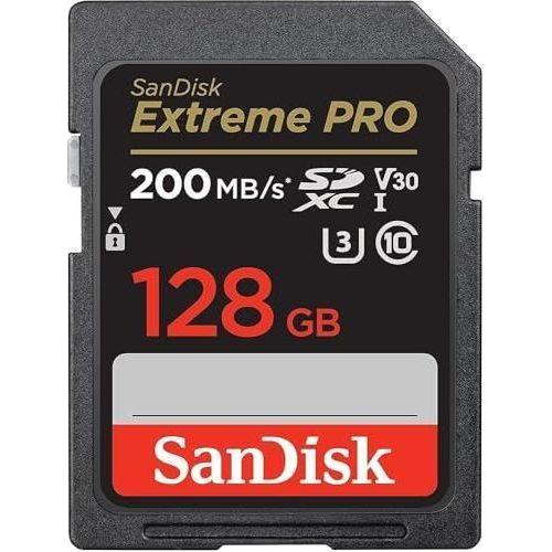 SanDisk 128GB Extreme PRO SDXC UHS-I Memory Card - C10, U3, V30, 4K UHD, SD Card - SDSDXXD-128G-GN4IN