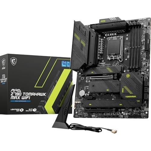 MSI MAG Z790 Tomahawk MAX WiFi Gaming Motherboard (Supports 12th/13th/14th Gen Intel Processors, LGA 1700, DDR5, PCIe 5.0, M.2, SATA 6G, 2.5Gbps LAN, USB 3.2 Gen2, Wi-Fi 7, Bluetooth 5.4, ATX)