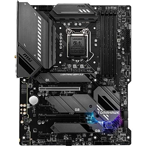 MSI MAG Z590 TOMAHAWK WIFI Gaming Motherboard (ATX, 11th/10th Gen Intel Core, LGA 1200 Socket, DDR4, PCIe 4, CFX, M.2 Slots, USB 3.2 Gen 2, Wi-Fi 6E, DP/HDMI, Mystic Light RGB)