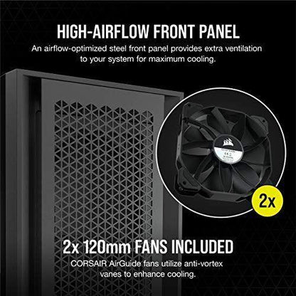 Corsair 5000D Airflow Tempered Glass Mid-Tower ATX PC Case - Black