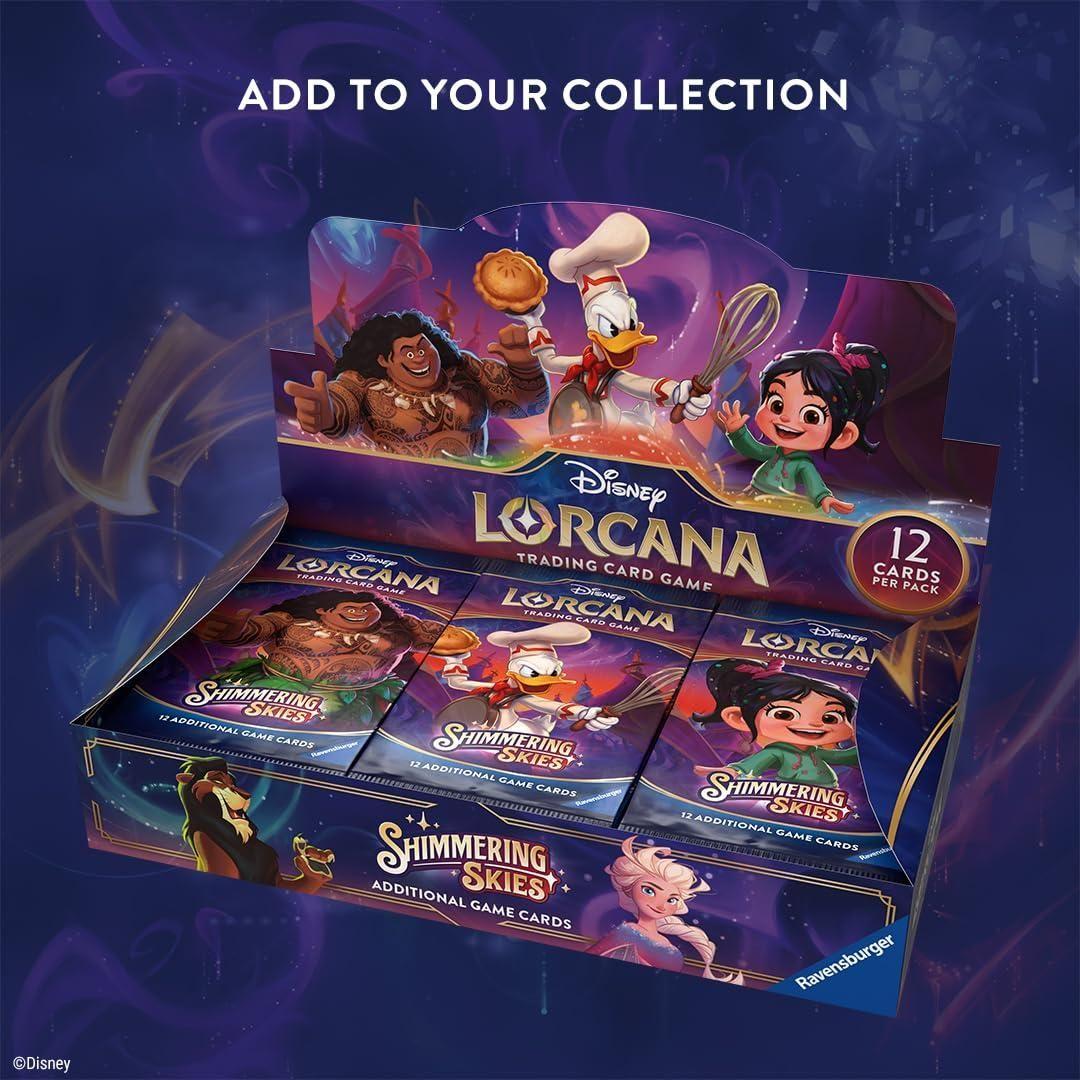 Ravensburger Disney Lorcana TCG: Shimmering Skies Booster Pack Display for Ages 8 and Up