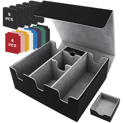 yugioh card holder box Card Storage Box for Trading Cards, 1900+ PU Leather Magnetic Closure – Select Tronix