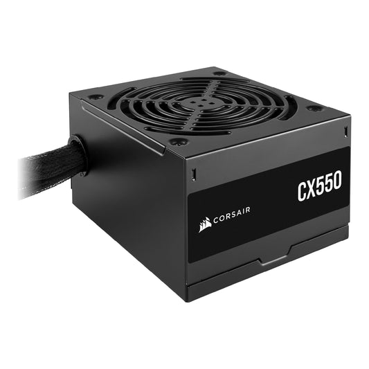 CORSAIR CX550 80 Plus Bronze Non Modular Low-Noise ATX 550 Watt Power Supply - NA - Black