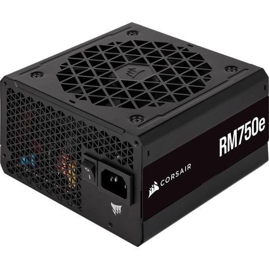 Corsair RM750e Fully Modular Low-Noise ATX Power Supply - Dual EPS12V Connectors - 105°C-Rated Capacitors - 80 Plus Gold Efficiency - Modern Standby Support - Black