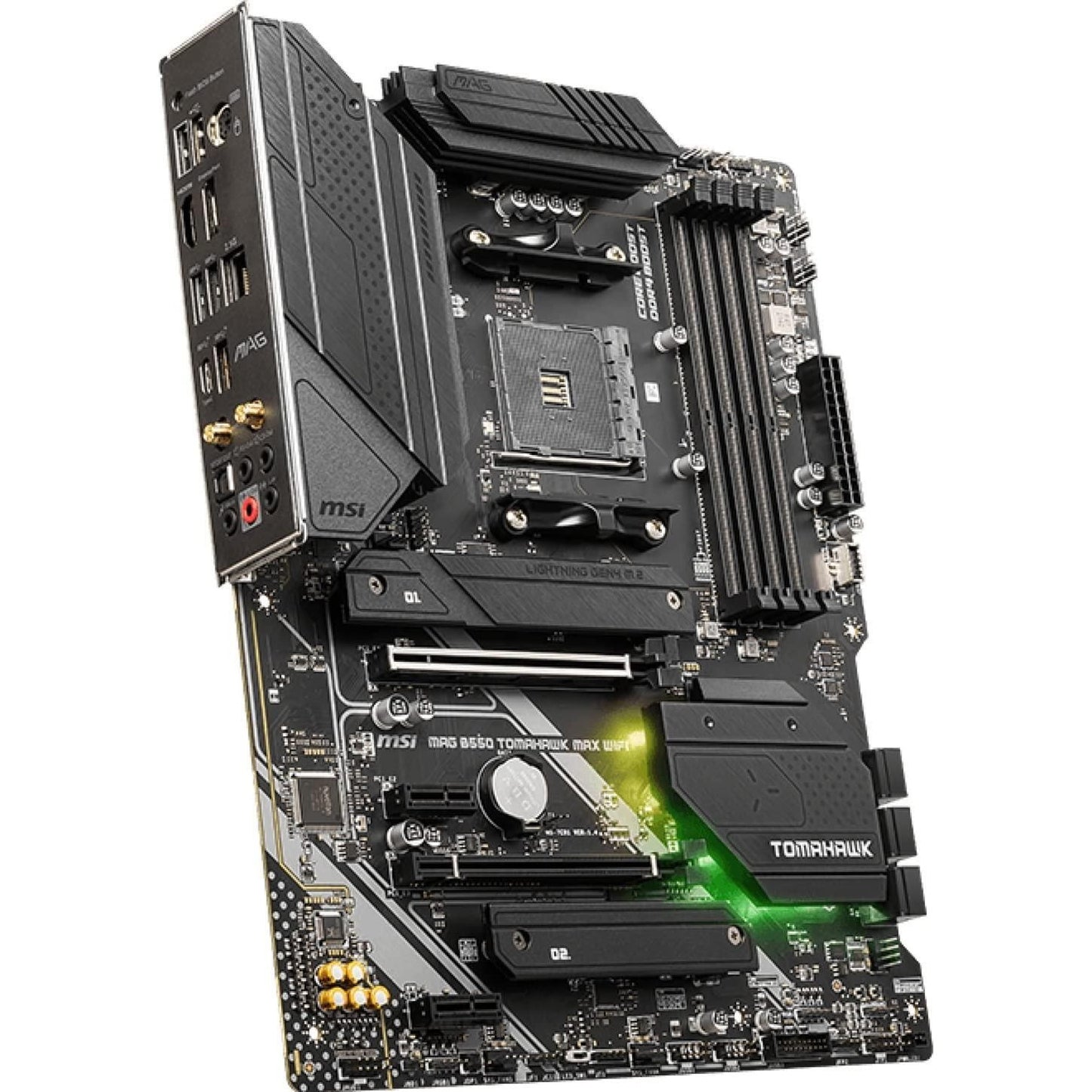 MSI MAG B550 Tomahawk MAX WiFi Gaming Motherboard (AMD Ryzen 5000 Series, AM4, DDR4, PCIe 4.0, SATA 6Gb/s, M.2, USB 3.2 Gen 2, HDMI/DP, Wi-Fi 6E, Bluetooth 5.2, 2.5Gbps LAN, ATX)