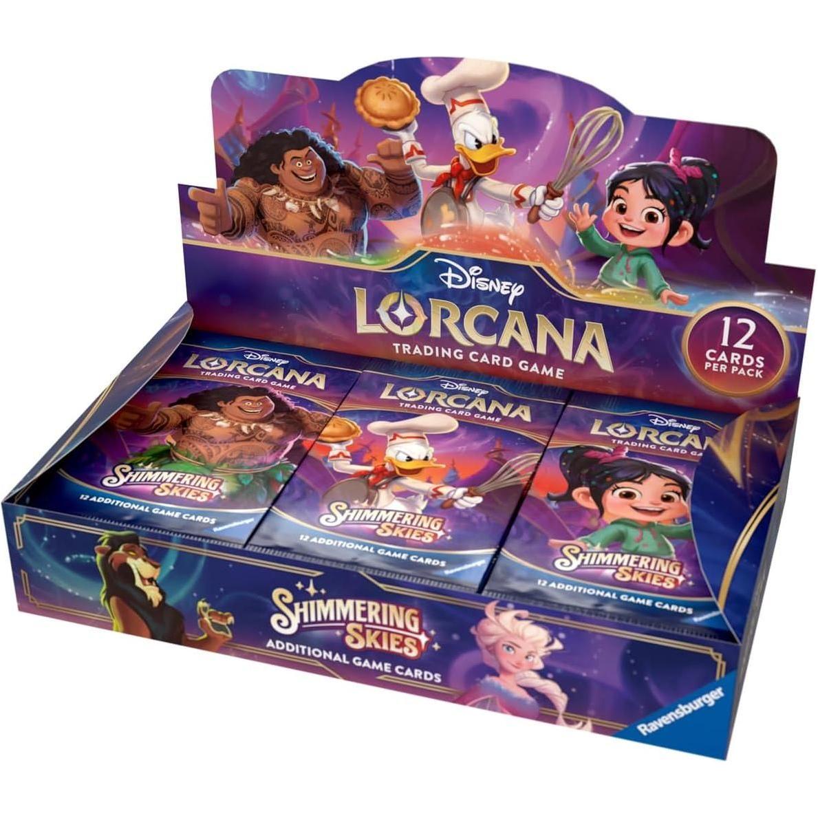 Ravensburger Disney Lorcana TCG: Shimmering Skies Booster Pack Display for Ages 8 and Up