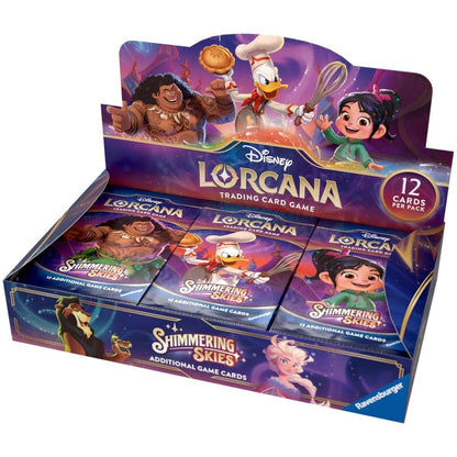 Ravensburger Disney Lorcana TCG: Shimmering Skies Booster Pack Display for Ages 8 and Up