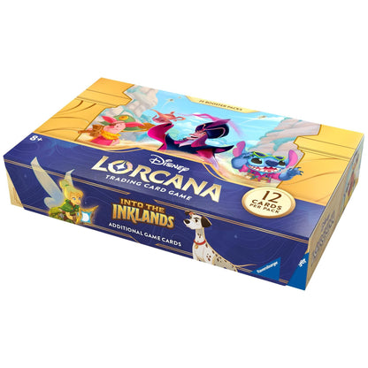 Ravensburger Disney Lorcana TCG: Into the Inklands Booster Pack Display | 24-Pack Set | Premium Trading Cards | Ideal for Collectors & Disney Enthusiasts | Suitable for Ages 8 and Up